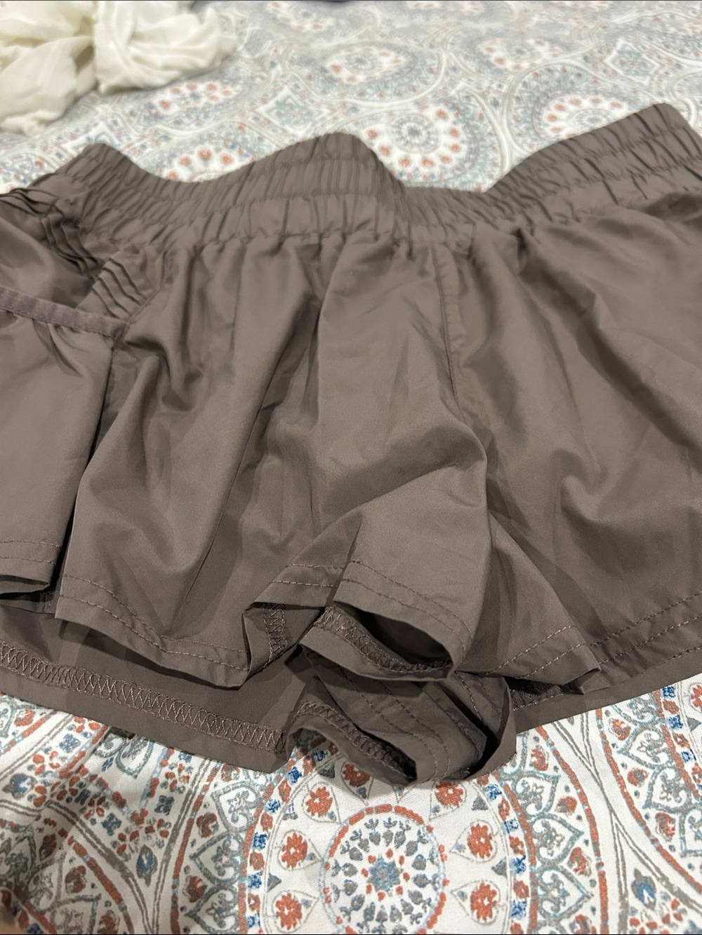 FP Movement by Free People Taupe Layered Athletic Shorts
